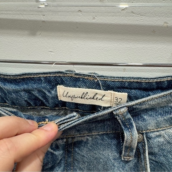 Unpublished Anthropologie Willa Vintage Mom Fit Jeans Straight Leg Size 32 - Picture 6 of 8